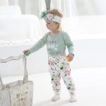 Renotemy Newborn Baby Girl Clothes Outfits Infant Romper Ruffle Floral Pants Cute Toddler Baby Girl Clothes Set - Image 2